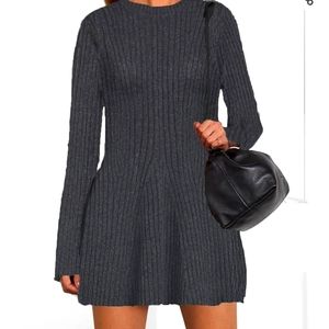 Ribbed Sweater Dress